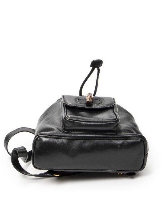 Gucci Mini Bamboo Backpack Black Calfskin Leather main image 7
